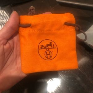 Hermes dust bag pouch drawstring bag 100% Authentic rare find